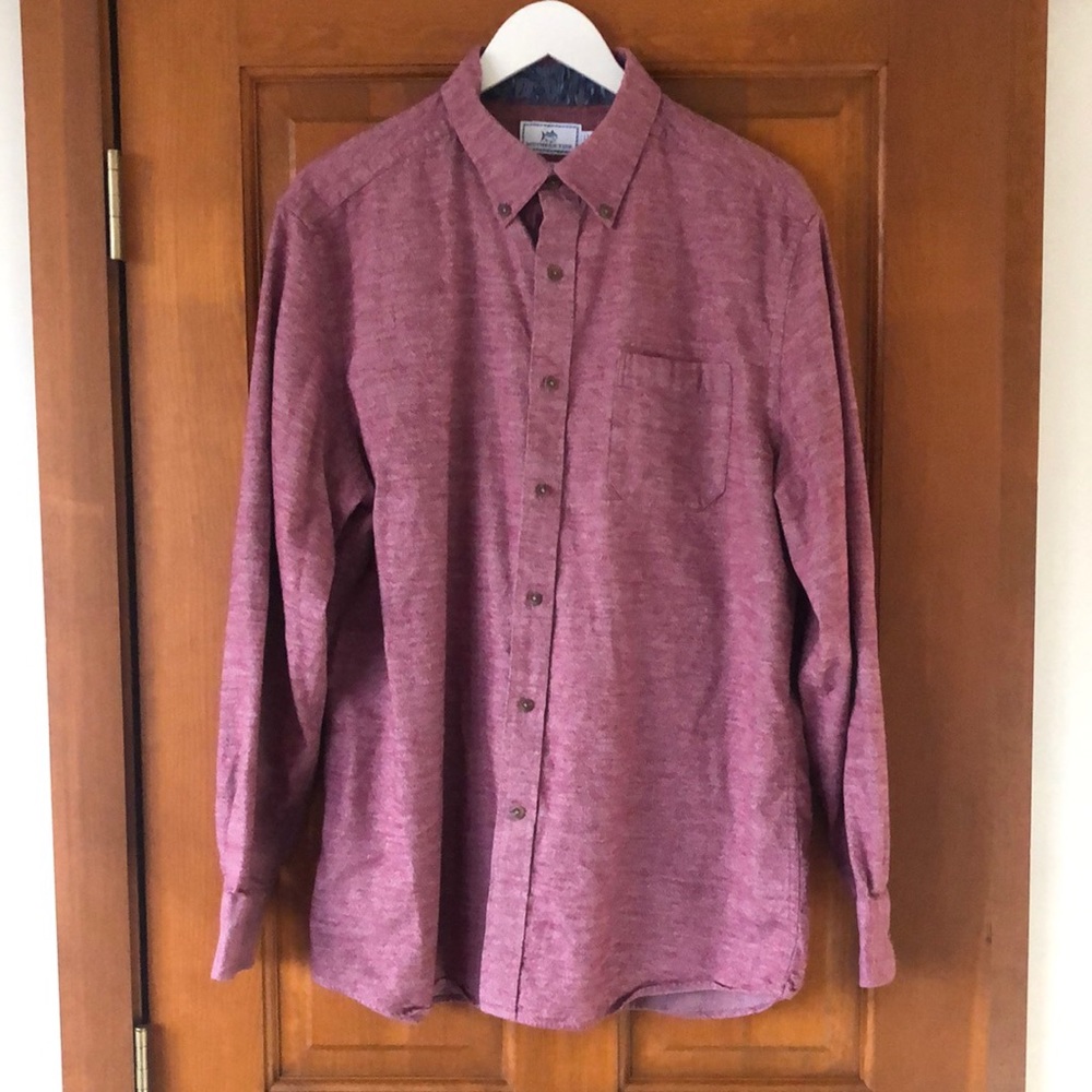 Southern Tide flannel long sleeve button down shirt